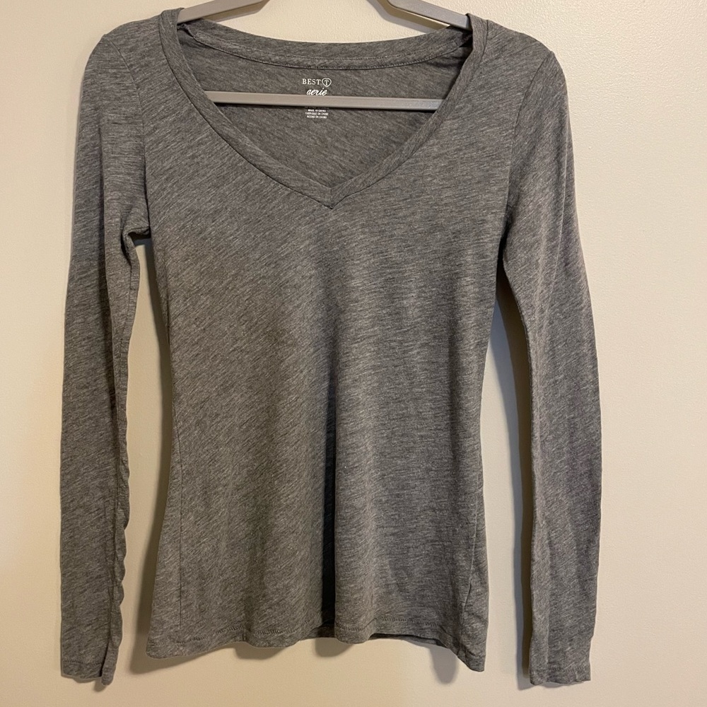 Gray XS Aerie Long Sleeve TShirt